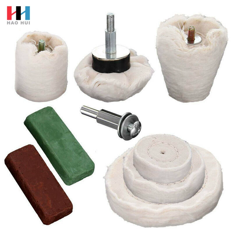 Поставка грибовидной шлифовальной пасты 9-компонентное цилиндрическое колесо из грибовидной ткани с ручкой, инструмент для быстрой полировки