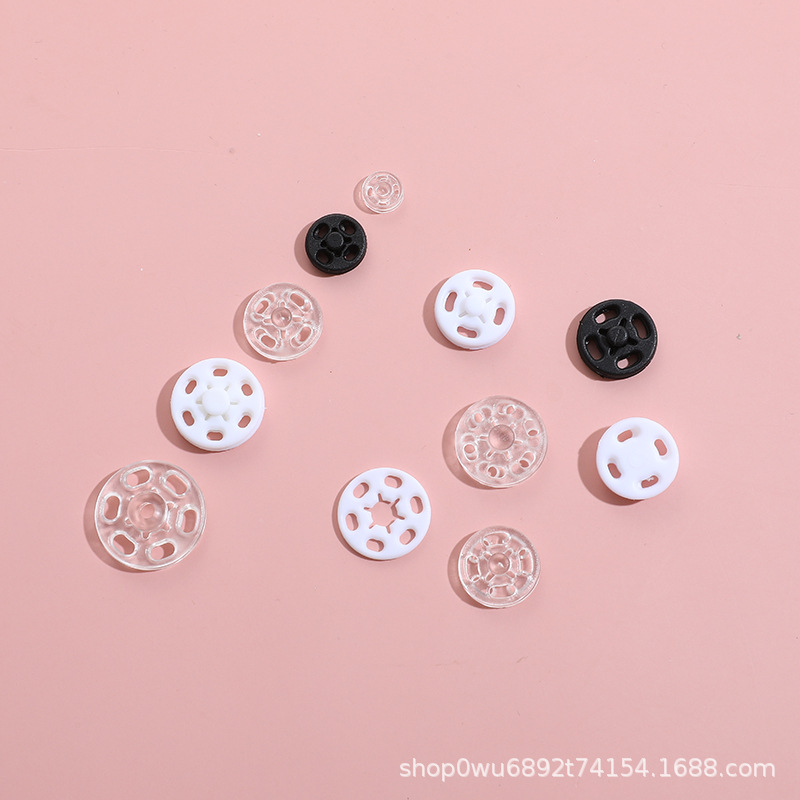 Transparent plastic hidden button baby buckle clothes hidden buckle female buckle accessories invisible small size anti-exposure button