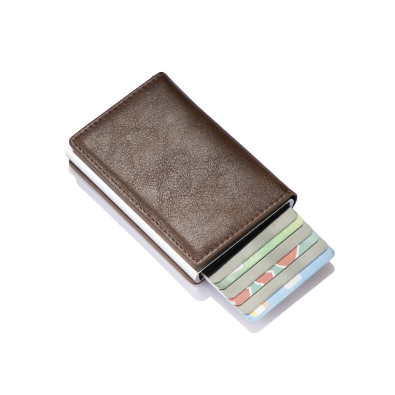 Fábrica al por mayor 2020 modificado RFID antirrobo cepillo hombres Amazon popular Freno de aleación de aluminio titular de la tarjeta