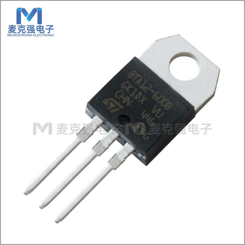 ST原装直插双向可控硅BTA12-600B TO-220铁头晶闸管12A/600V全新