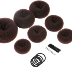 新しいクロスボーダーの人気ドーナツの髪器の丸子の髪飾りセット