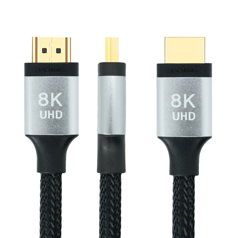 HDMI-кабель версии 2.1 8K, плетёный кабель для компьютера, ТВ монитора, проектора, экрана, HDTV кабель, проводной