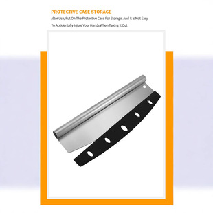 Pizza Cutter Outdoor Pizza Accessories Sharp Stainless Steel Pizza Slicer Knife Rocker Arm with Plastic Blade Sheath