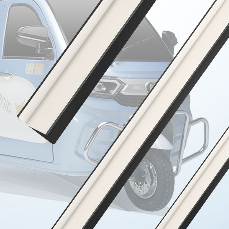 Electric Tricycle Door Seal Strip T-Shaped Rubber Strip Four-Wheel Vehicle Modification and Installation T-Shaped Black and White Sealing Strip