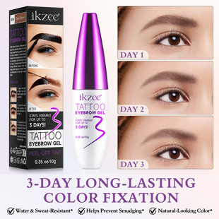 Cross-Border Popular Ikzee Peel-Off Eyebrow Cream Waterproof, Sweat-Proof and Smudge-Proof Natural Long-Lasting Peel-Off Eyebrow Cream Multi-Color 10g