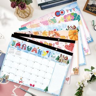 Cross-Border Exclusive Calendar 25-26 Years English Wall Calendar 18 Months Simple Creative Planner Holiday Theme Customization
