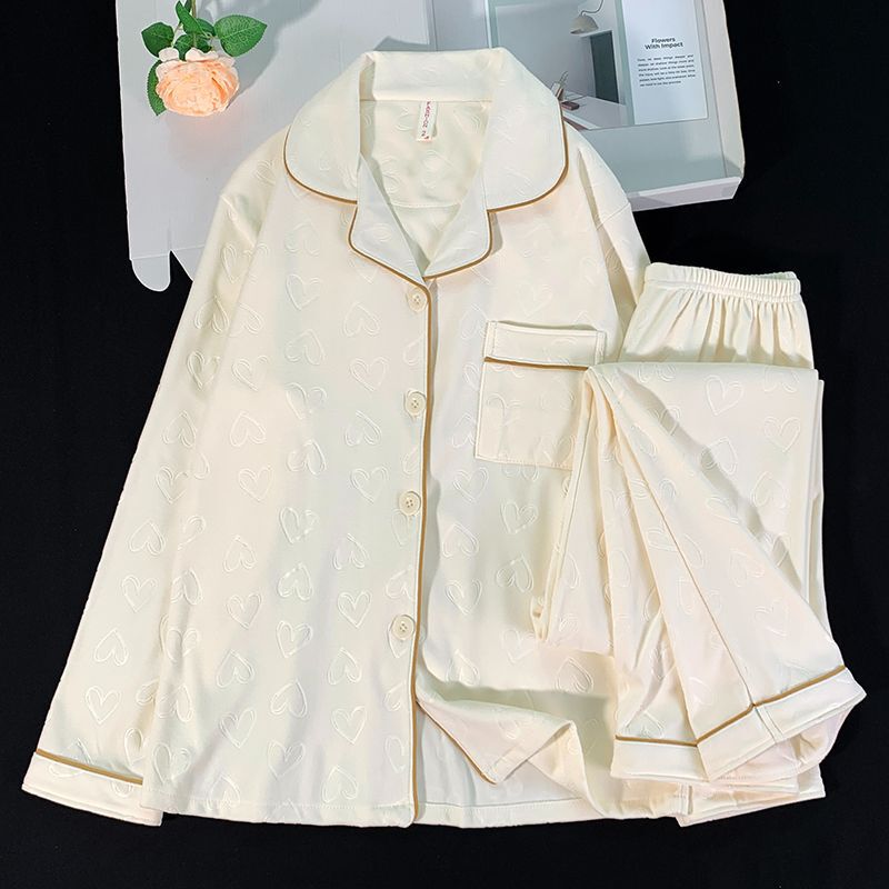 New Style Women's Pajamas for Autumn and Winter, Warm Cardigan, Solid Color Casual Loungewear, Suitable for Spring, Can Be Worn Outside, Set with Large Quantity Discount
