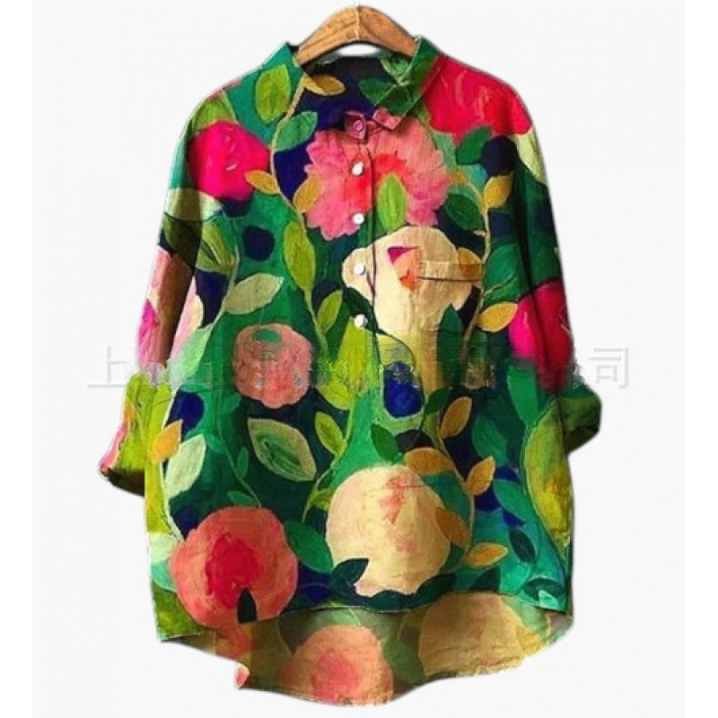 2025 ホットスタイル夏の女性の新しいアマゾン AliExpress ルーズプリントラウンドネックカジュアル大きいサイズの女性の Tシャツ|undefined