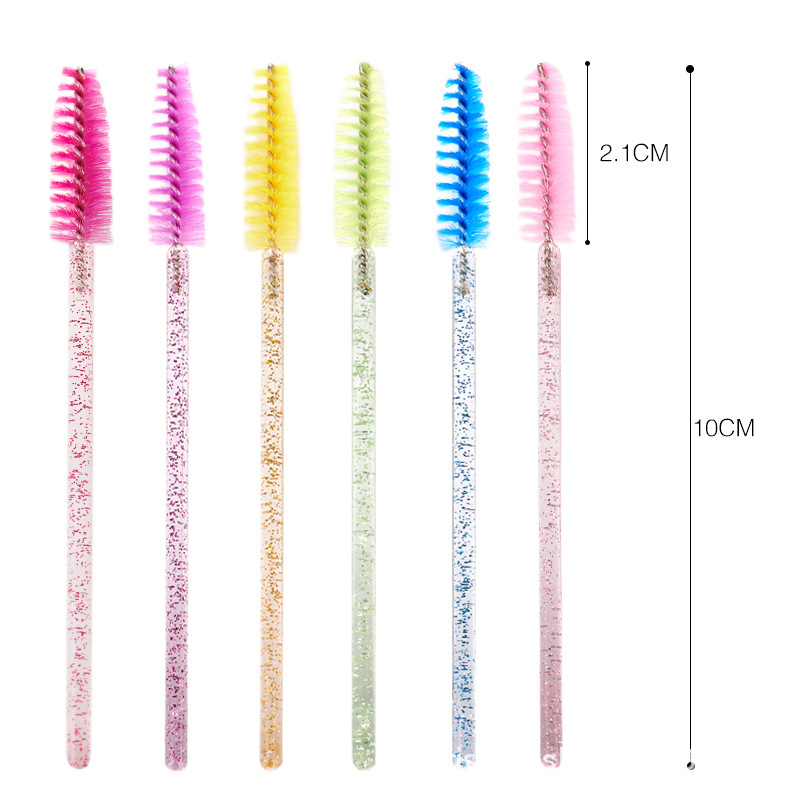 Cepillo de pestañas desechable Crystal Rod injerto cepillo de pestañas rimel stick aplicar cepillo extensión de pestañas herramienta cepillo de maquillaje