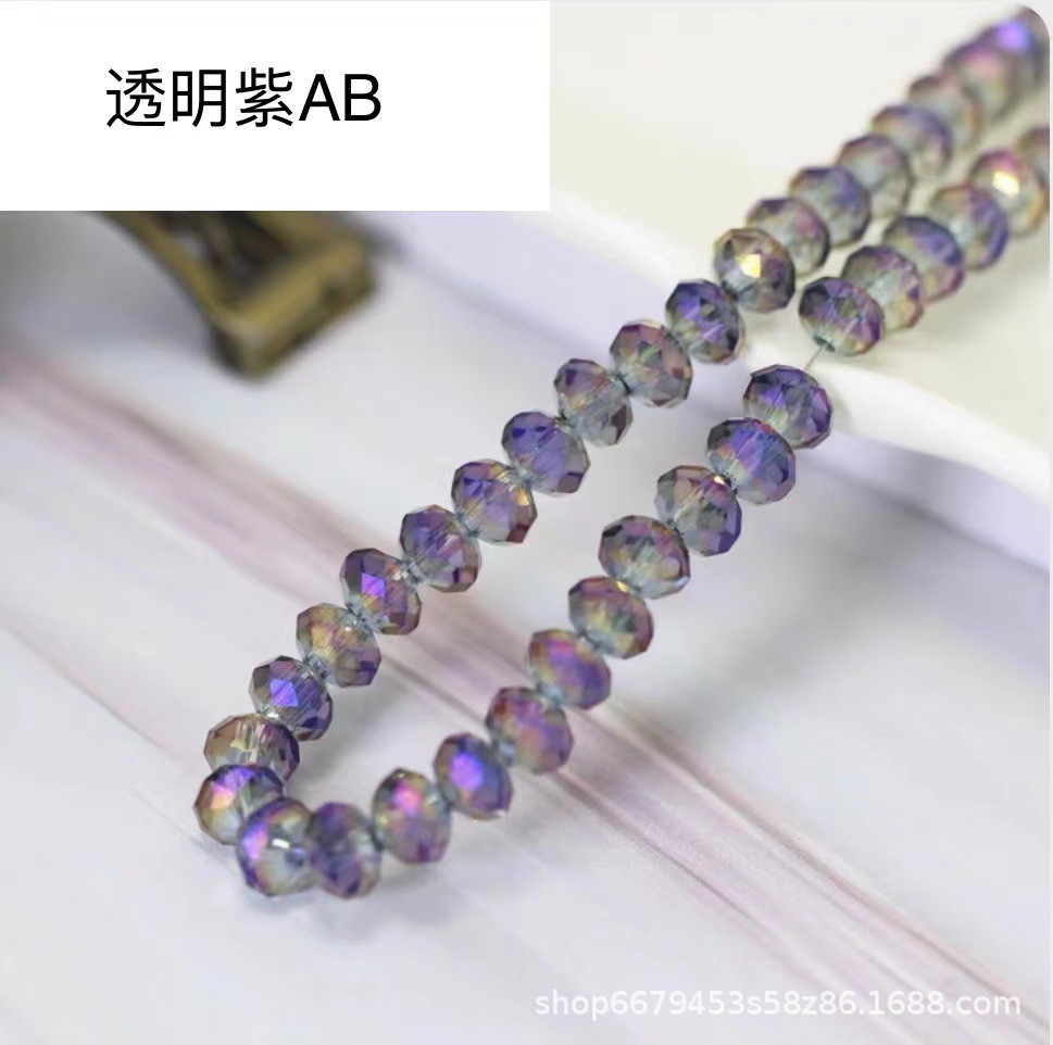 Cuentas planas de 1MM para ruedas de cuentas, cuentas de porcelana AB de alta temperatura, coloridas, transparentes, iridiscentes, facetadas, para pendientes, pulseras, espaciadores y micro cuentas.
