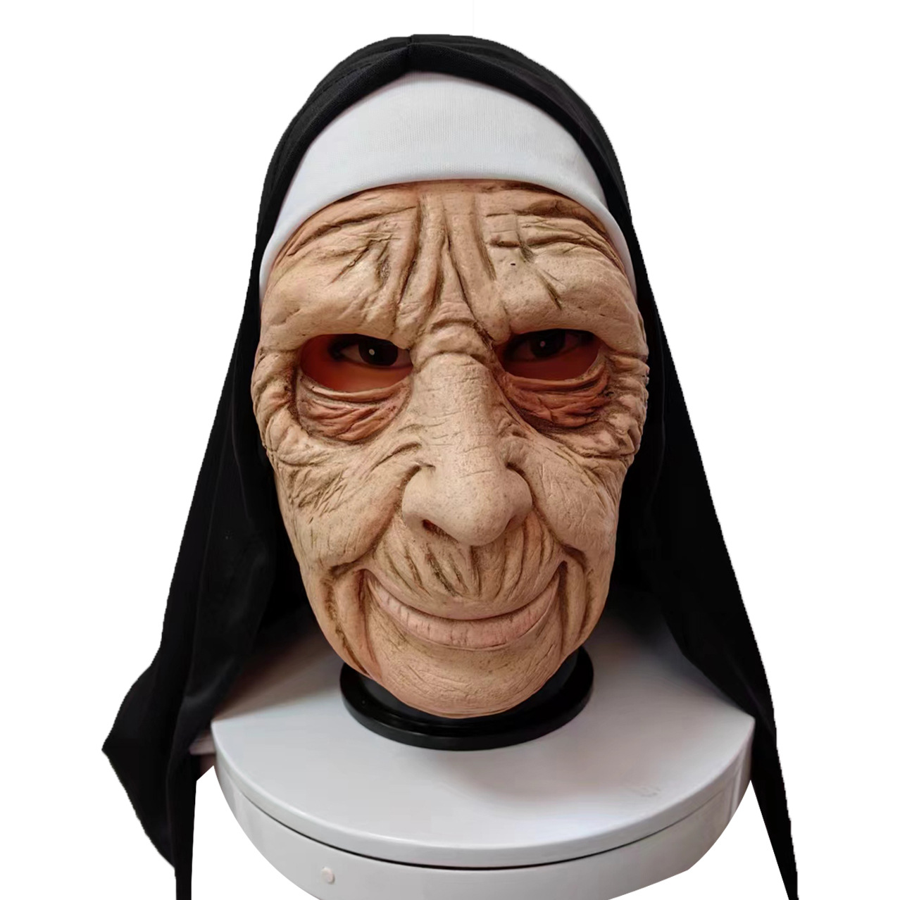 Half-face mask Halloween character play props new old lady latex…