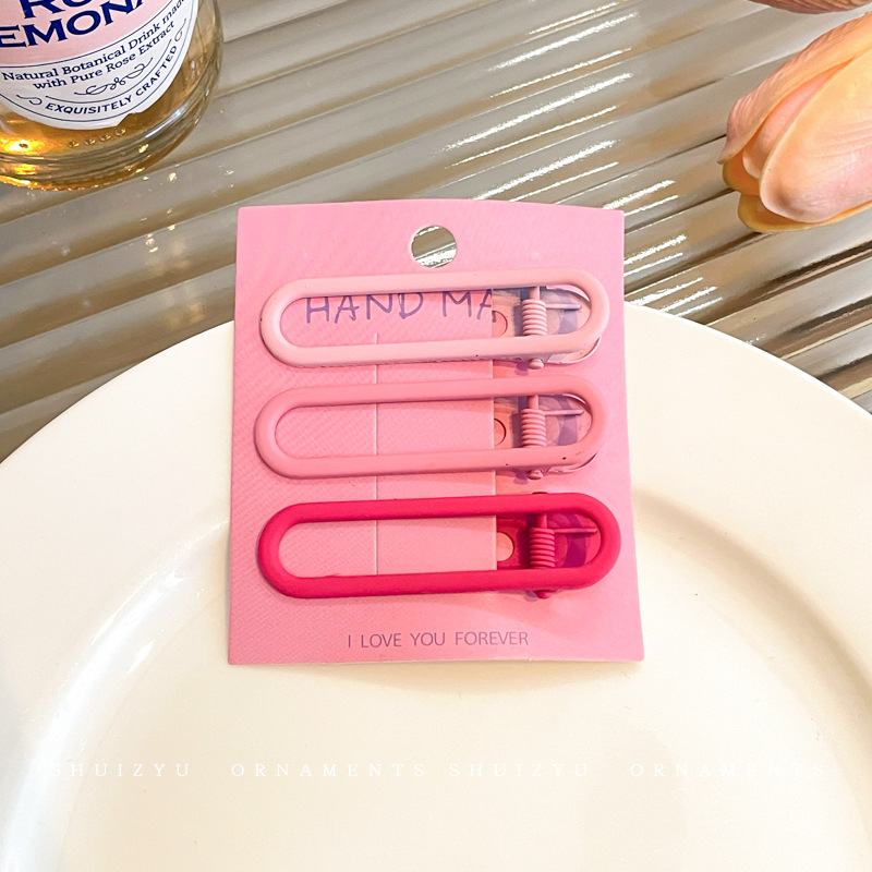 Flores rosadas pinzas de cabello 2025 nueva dulce frente lateral de la mujer frange pinzas de cabello rotas lindas pinzas de boca de pato sin marcas