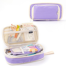 Pencil Case For Girls Kawaii 3 Compartment Pouch Pen Boxes B