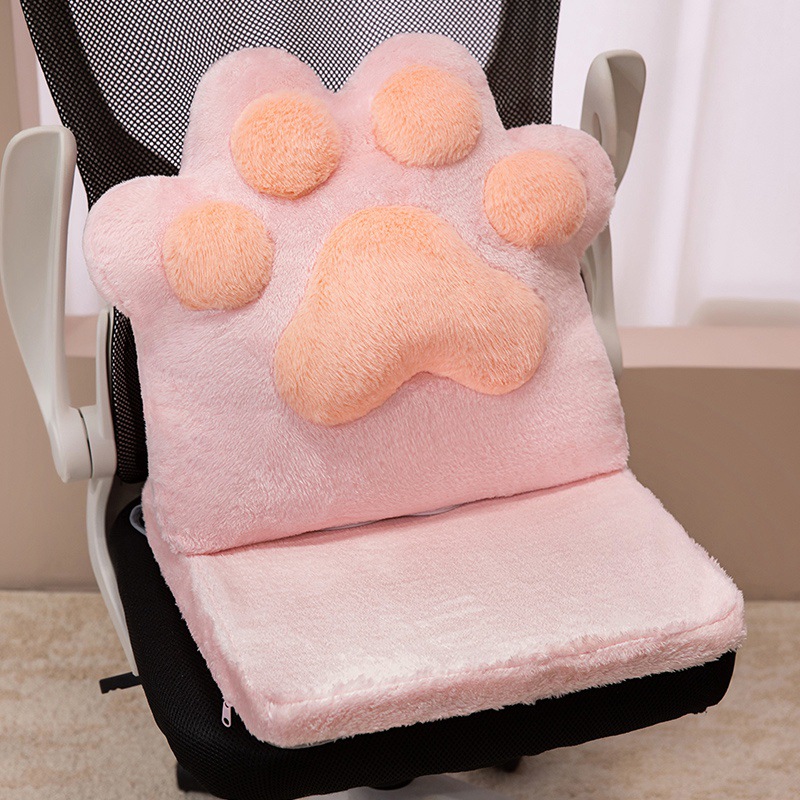 Cojín de asiento desmontable y lavable con garras de gato, cojín de asiento de doble propósito, cojín de respaldo desmontable para oficinas