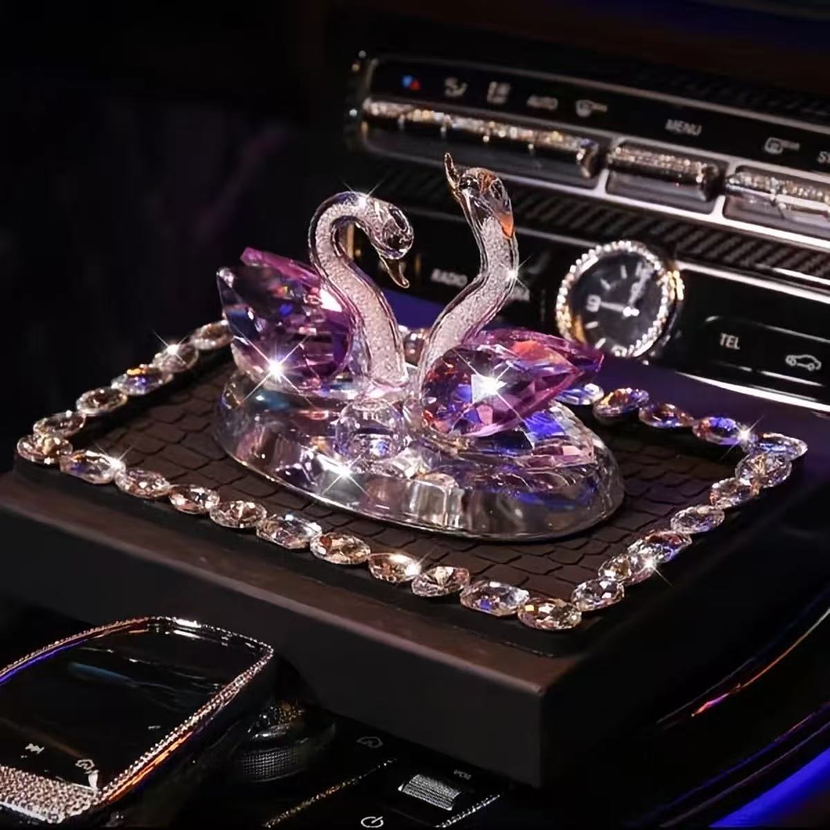 Car Dashboard Decoration Perfume, Creative and Unique, Popular on Tiktok, Goddess Style Crystal Swan