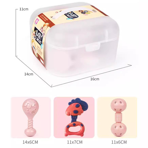 Newborn Baby Tooth Bite Hand Shaker 3-9 Months Baby Soothing Can Boil Teething Stick 0-1 Grabbing Intelligence Toy 