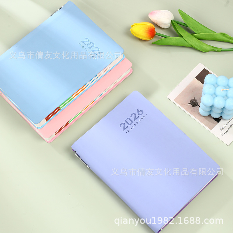 2026日程本A5年历本羊巴皮计划本一天一页笔记本子现货批发