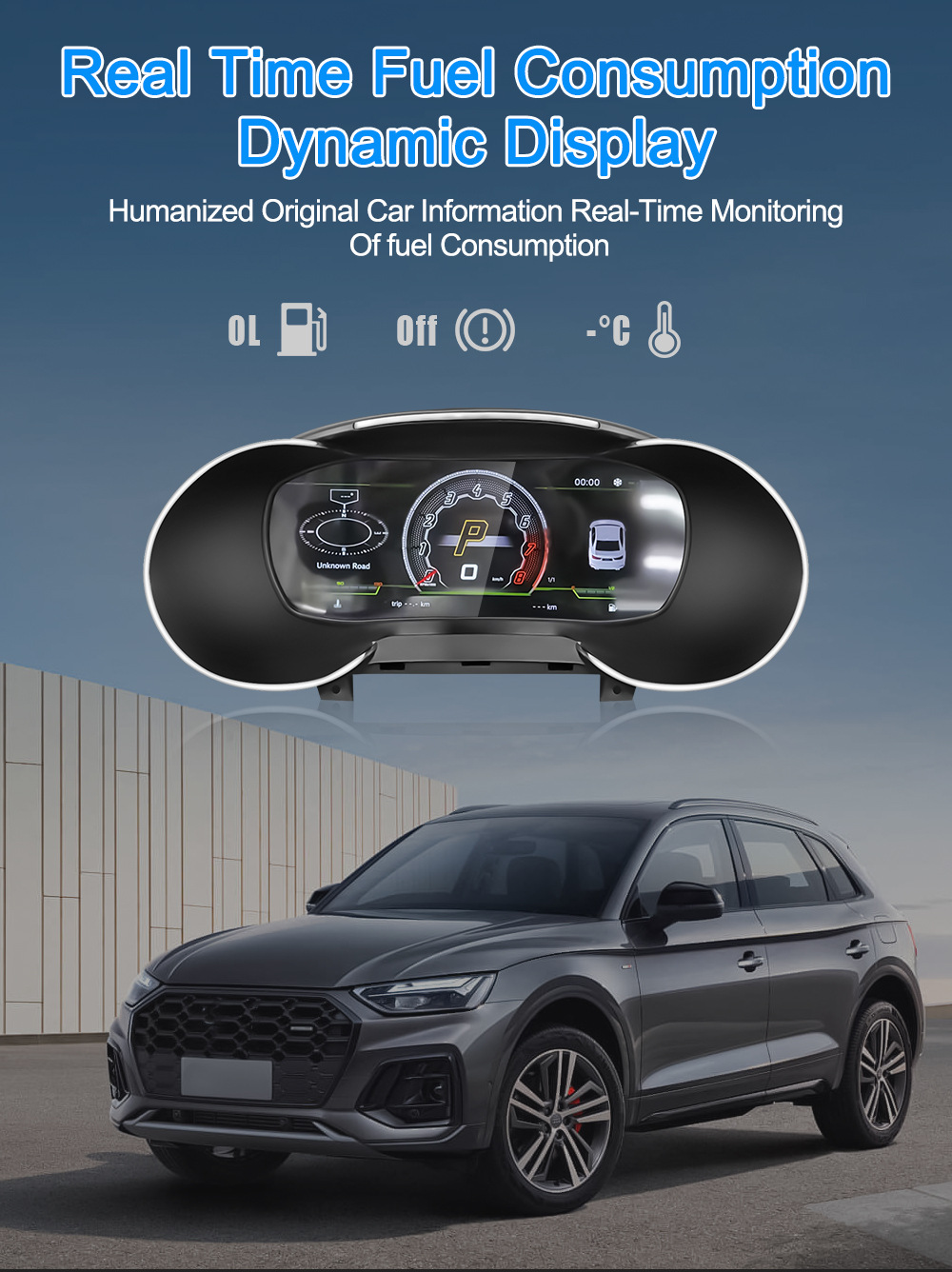 Suitable for Audi A3 Lcd Instrument Panel 12.3inch Linux System Global Digital Fuel Gauge Car Dashboard