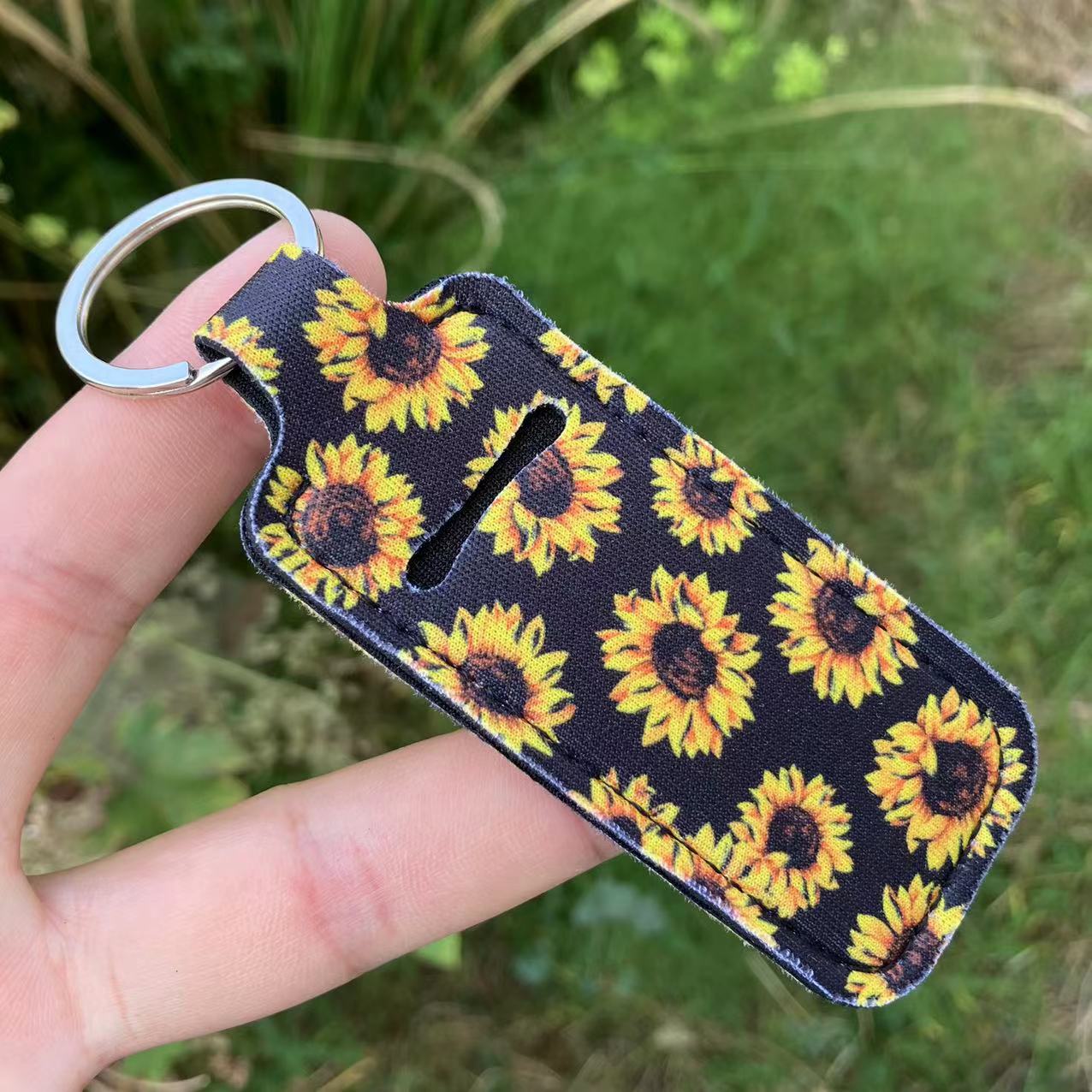 1 Piece Quantity 1 Piece Pastoral Sunflower Lips Leopard Polyester Keychain