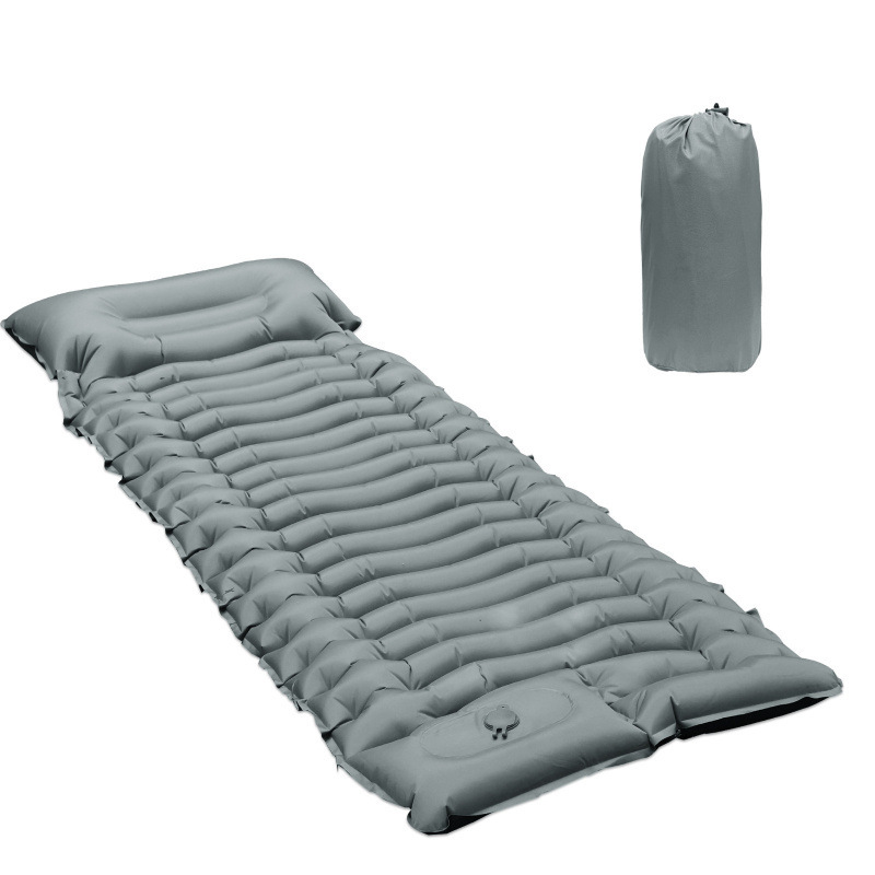 Foot-Pedal Inflatable Mat Camping Portable Air Mattress Foldable Moisture-Proof Sleeping Pad_voghion.com
