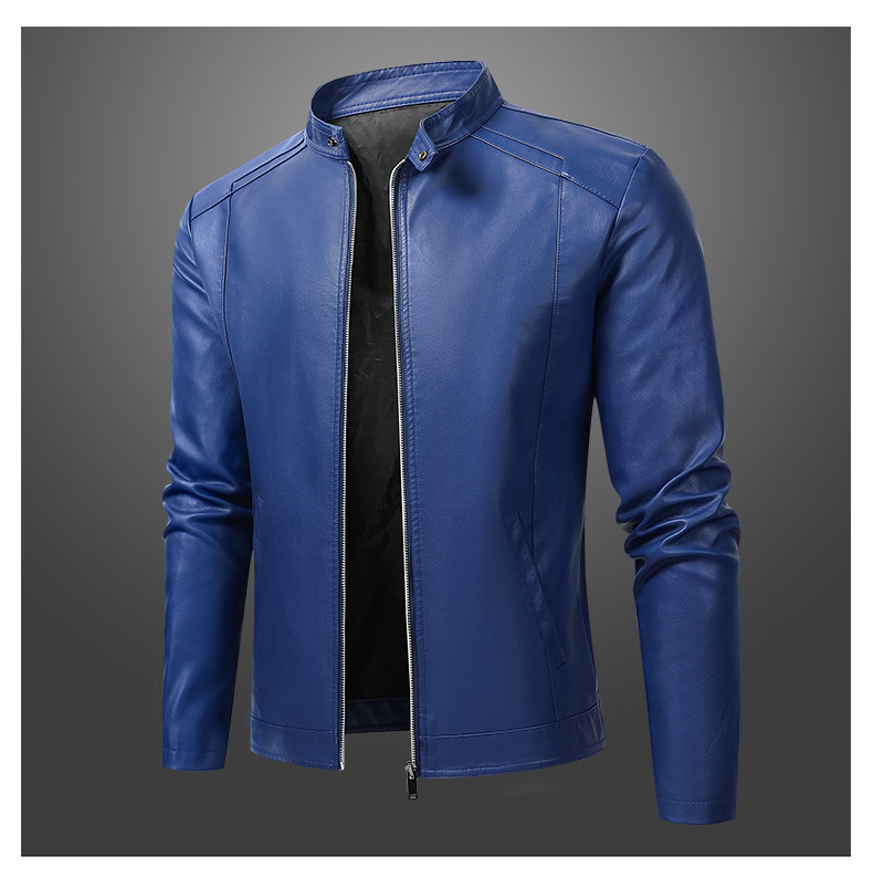 Men's Leather Jacket For Autumn And Winter Motorcycle Casual Wear_voghion.com