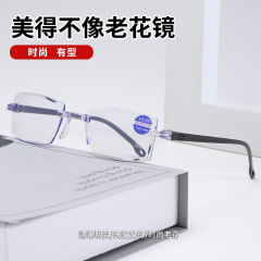 新型の高清の双光の青い光の老眼鏡の知能のズームを防ぎます。