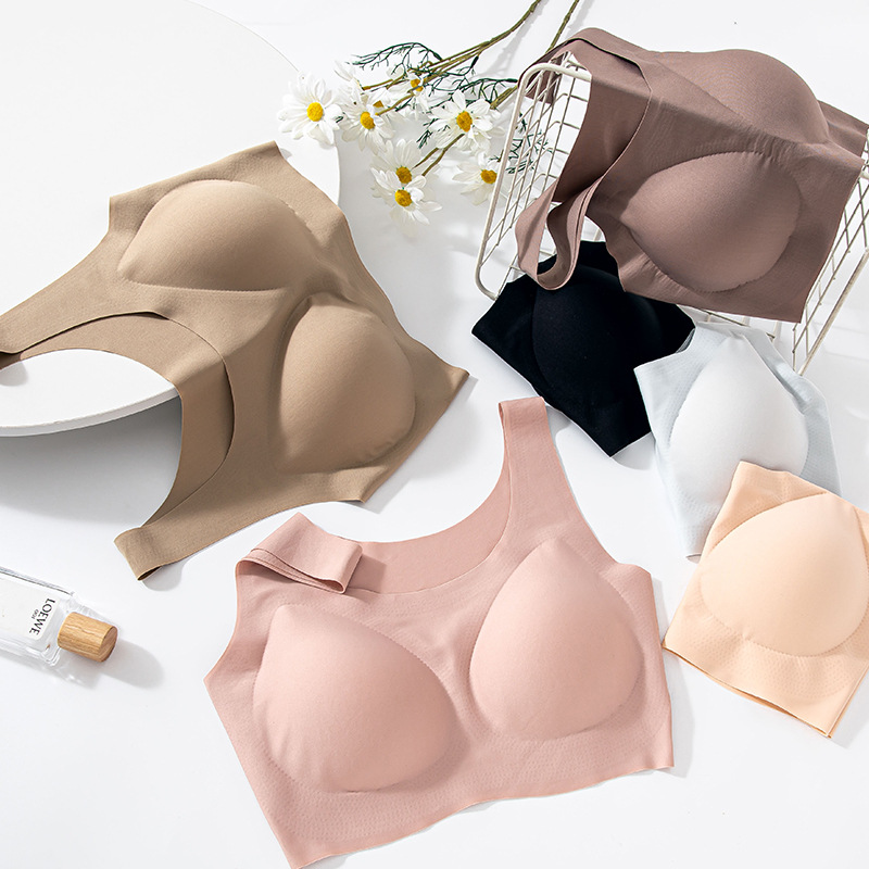 2023 Summer Seamless Underwear Beautiful Back Bra Seamless Seamless Wireless Push-Up Sports Sleep Underwear for Women