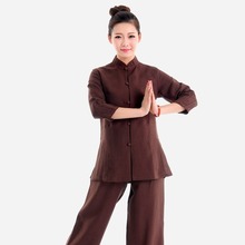 浓惠亚麻瑜伽服女中医技师1077女禅服居士服运动茶服棉麻养生佛衣