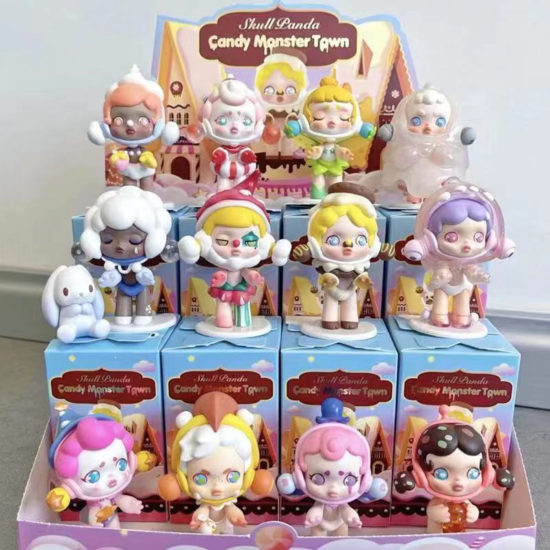 Bubble Mart Blind Box Candy Monster Town Series Hand Doll Car Ornaments Toy Birthday Gift