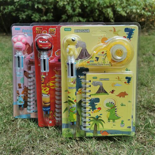 8023 Children's Day Gift Stationery Set Nine-piece Large Gift Box with Ball Beads Notebook Coil Animals