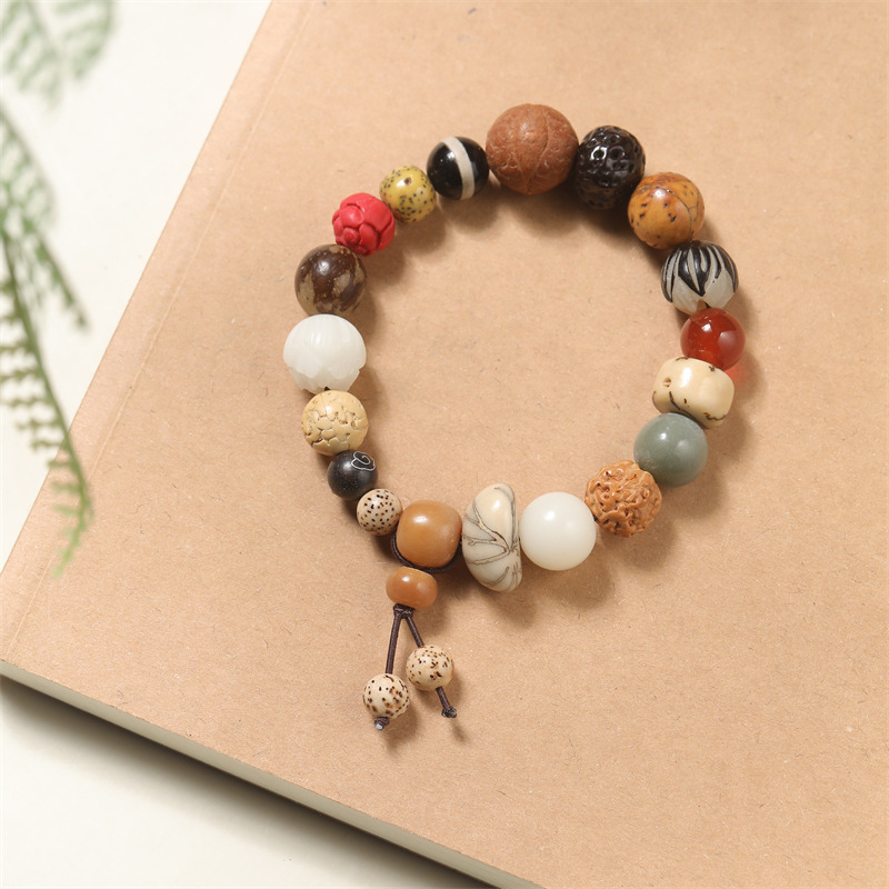 Duobao Bracelet Eighteen Bodhi Seeds Bodhi Bracelet for Men and Women 18 Seeds Transfer Natural Buddha Beads Eighteen Seeds