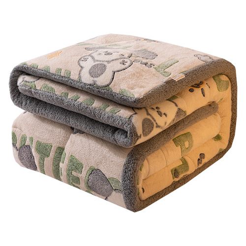 New flannel wool quilt, thickened and warm snowflake velvet winter quilt, gift lamb velvet quilt, spring and autumn quilt core