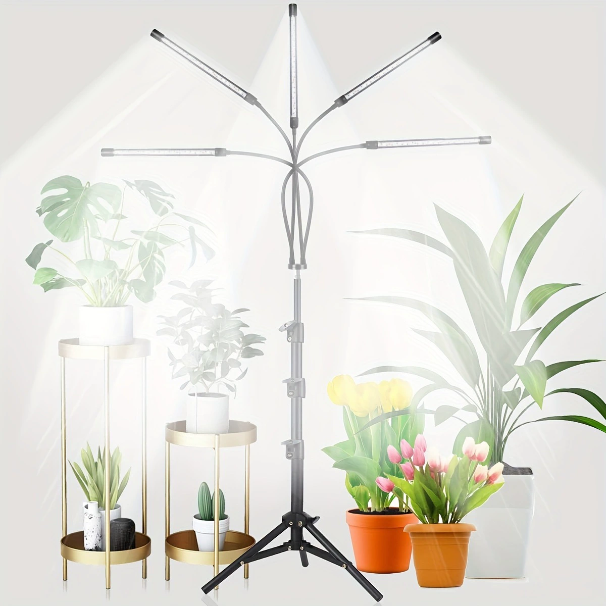 5 головок/4 головки светильника с подставкой для комнатных растений