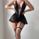 Сексуальное кружевное нижнее белье, платье-комбинация, европейский стиль