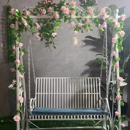 Outdoor hammock balcony swing indoor swing chair double household courtyard wrought iron swing leisure swing chair hammock basket