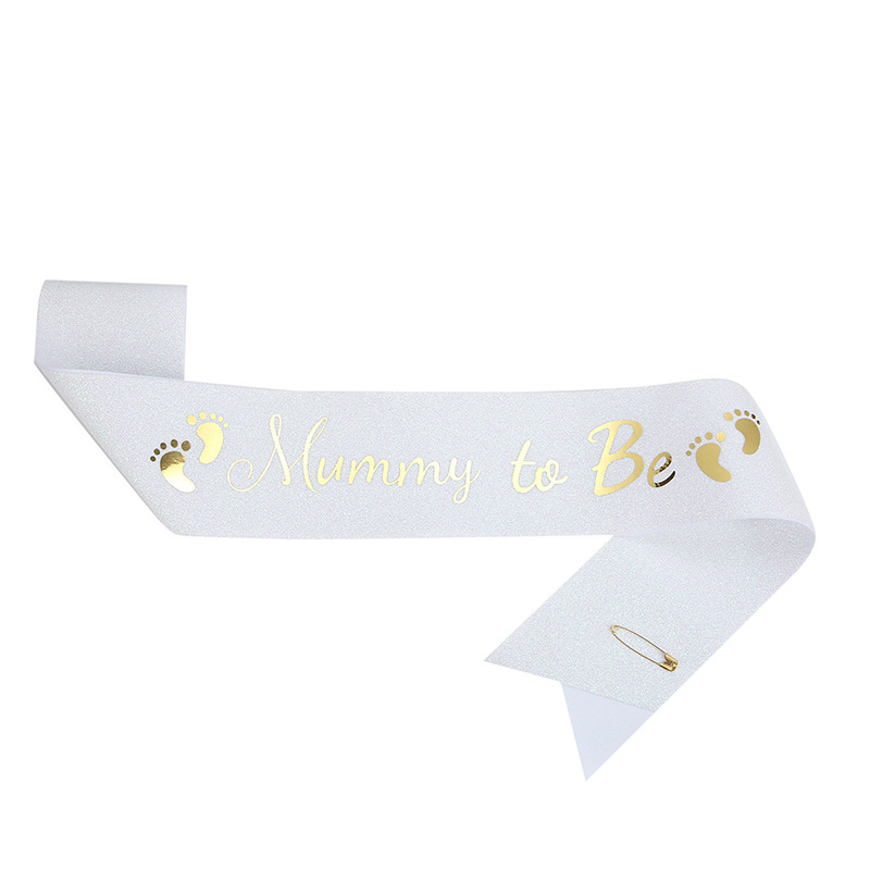 Cinturones de tela con brillantina estilo europeo y americano para futuras mamás y papás.