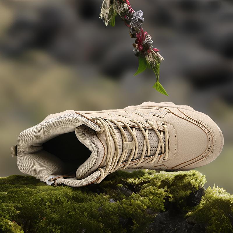 2025 Cross-border tallas grandes botas de combate al aire libre zapatos de hombre campo de batalla botas de nieve zapatos de senderismo de caña media Mens sho para hombre