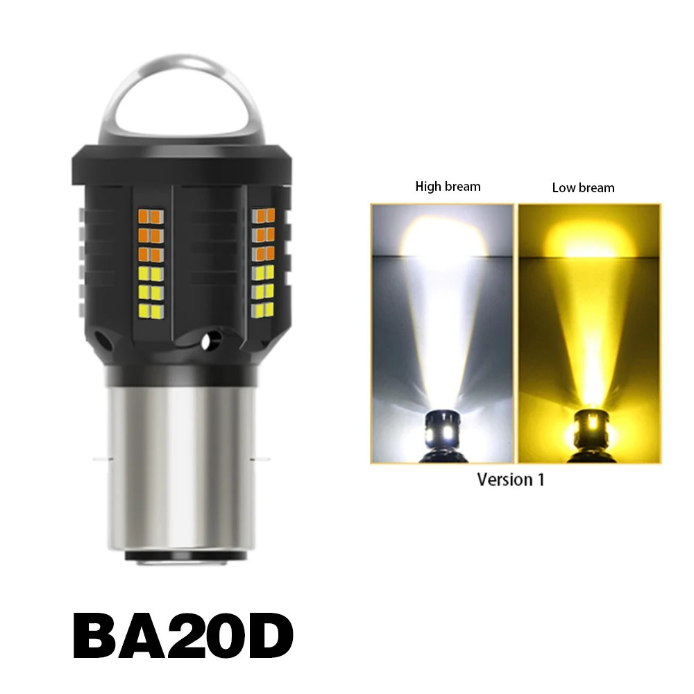 Motuoche – Motorcycle Headlight H4 Motorcycle headlights, headlights - near-yellow-far-white-double-claw-h6