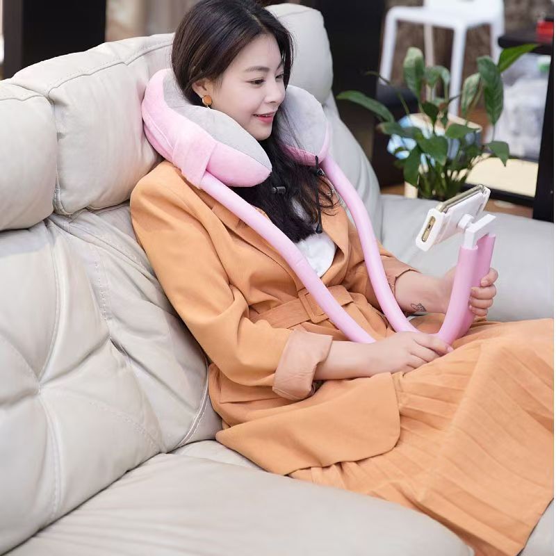 New Lazy Phone Holder U-Shaped Pillow for Home Use, Nap Pillow, Shoulder and Neck Support Pillow, Car Use, Neck-Hanging Pillow, Bedside Cushion New Lazy Phone Holder U-Shaped Pillow for Home Use, Nap Pillow, Shoulder and Neck Support Pillow, Car Use, Neck-Hanging Pillow, Bedside Cushion