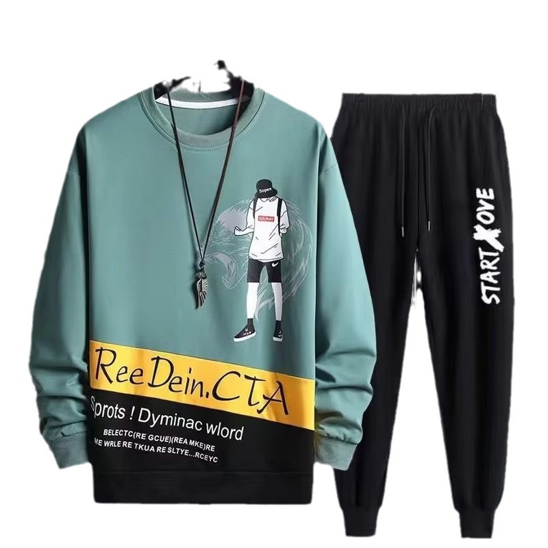 Ocio deportes traje de los hombres de primavera y otoño nueva marca de moda suéter de los hombres a juego traje guapo niños adolescentes