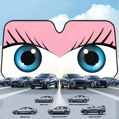Fun Eye-Shaped Car Sunshade: Sun shade - 13070cm-tglj551378