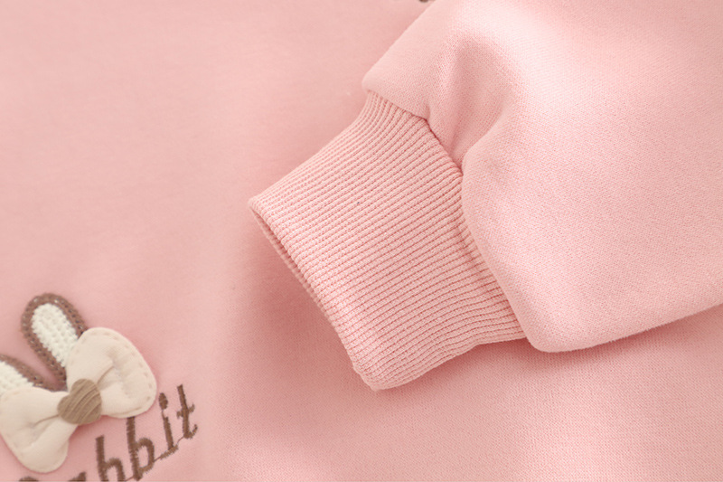 Baby flick set kanin rosett sweatshirt och byxor tvådelat_voghion.com
