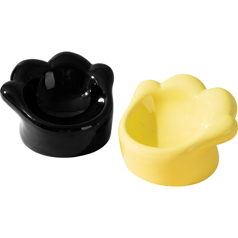 Gato lindo lindo dibujos animados simple garra de gato gato tazón para perros pequeños y medianos tazón de alimentación tazón de agua tazón para mascotas