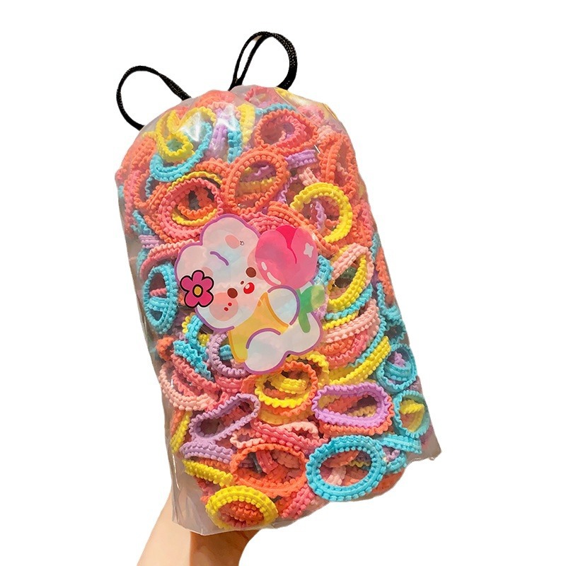 Tocado de cuerda de pelo de las niñas falda ensanchada diadema de tamaño pequeño alta elasticidad de los niños no duele banda de pelo dulce banda de goma bebé