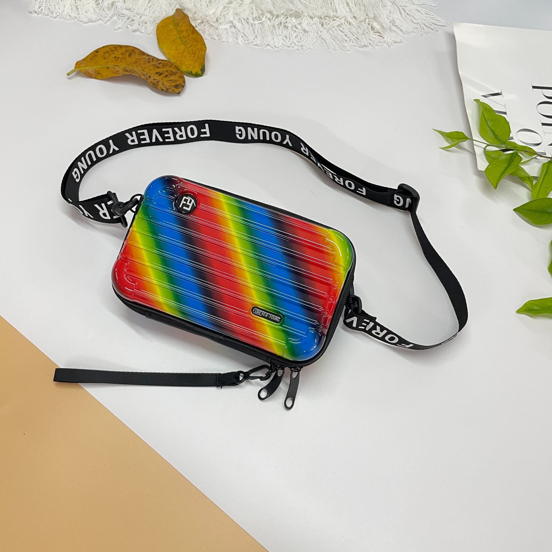 PC duro Shell bolsa de cosméticos fijo LOGO hombro mensajero bolsa de viaje conveniente bolsa de lavado bolsa de almacenamiento de equipaje