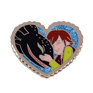 Hiccup and cute toothless heart-shaped brooch animation adventure movie Dragon Trainer 2 inspiration badge