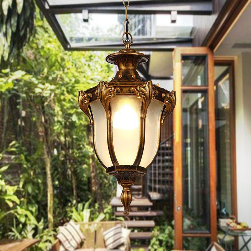 European American Waterproof Balcón pasillo lámpara de jardín lámpara de jardín viñedo pabellón lámpara de exterior