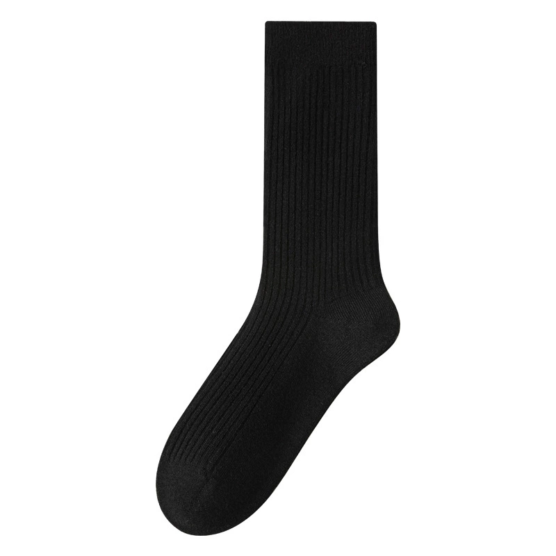 [Wool thickened women mid-calf socks winter款 自发热 升温 女袜 内里 拉绒 纯色 蓄热 长筒 女冬]