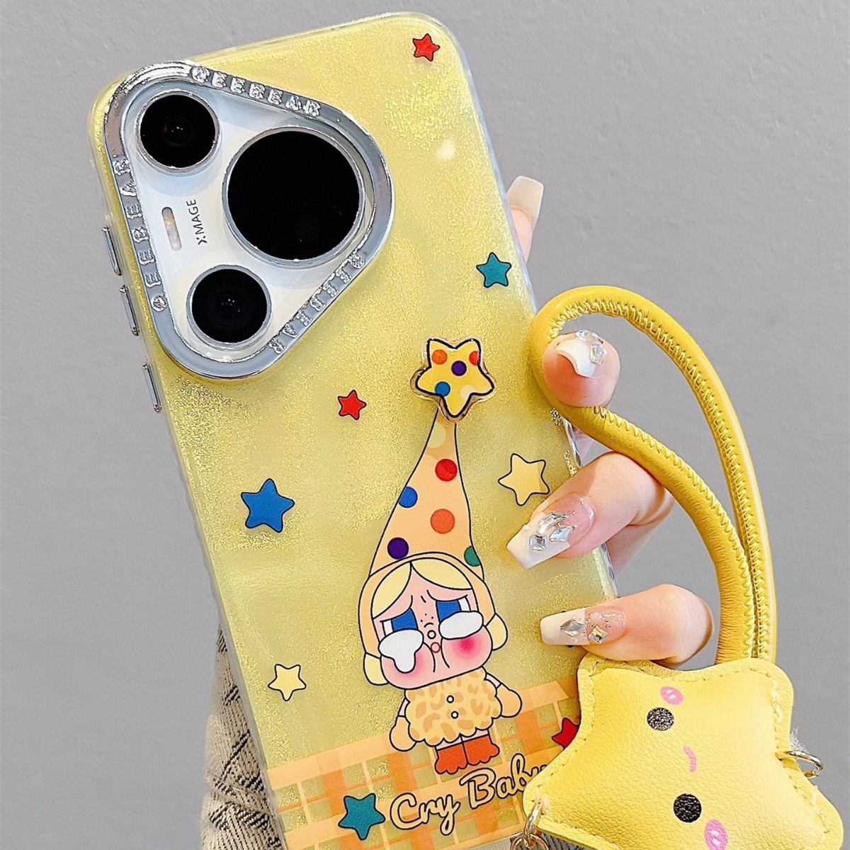 Suitable for Huawei Pura70Pro+ New Mobile Phone Case, Fun and Cute Long Hat Crying Baby Pura80Pro Stereo