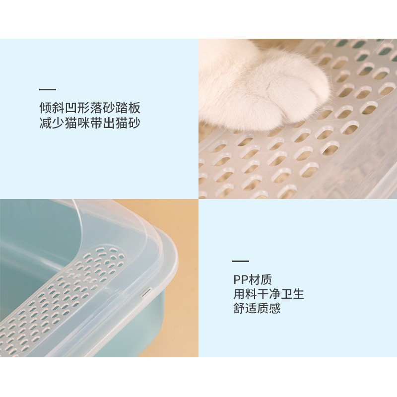 Caja de arena para gatos gato grande inodoro tapa semicerrada caja de arena para gatos gato bebé en gato caja de arena para gatos antisalpicaduras suministros para gatos